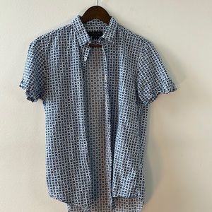 Zara Slim Fit Party/Casual Short Sleeved Shirt